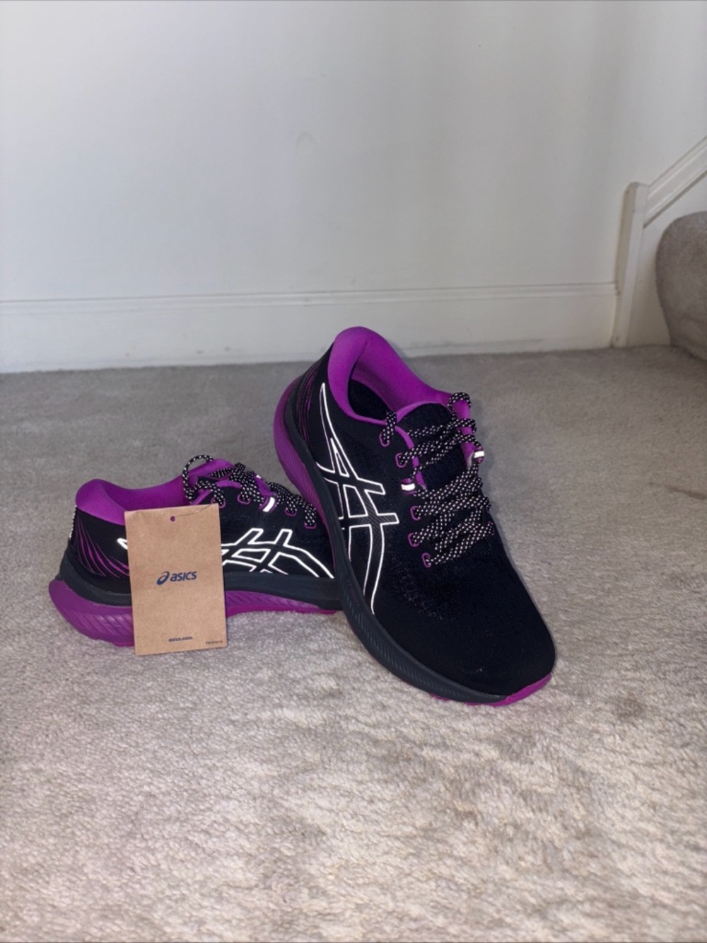 ASICS Black & Purple Women's Athletic Running Shoes